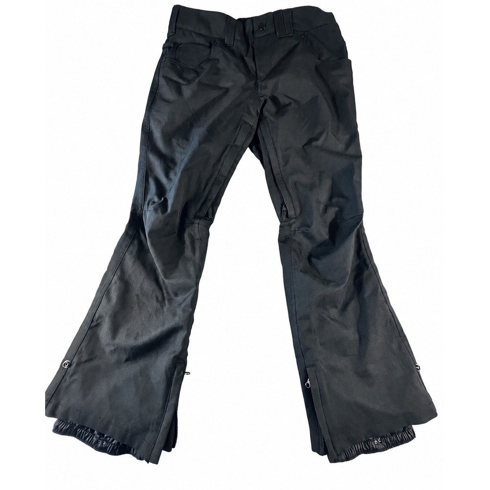 Empyre Snow Pants Medium Black 10000mm Ski Snowboard Zip Vents Boot Gaiters